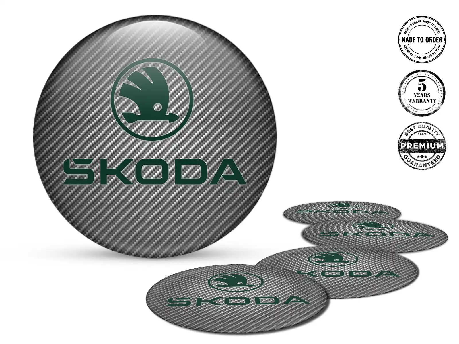 Skoda Silikonaufkleber Logo Luxus Raddekoration